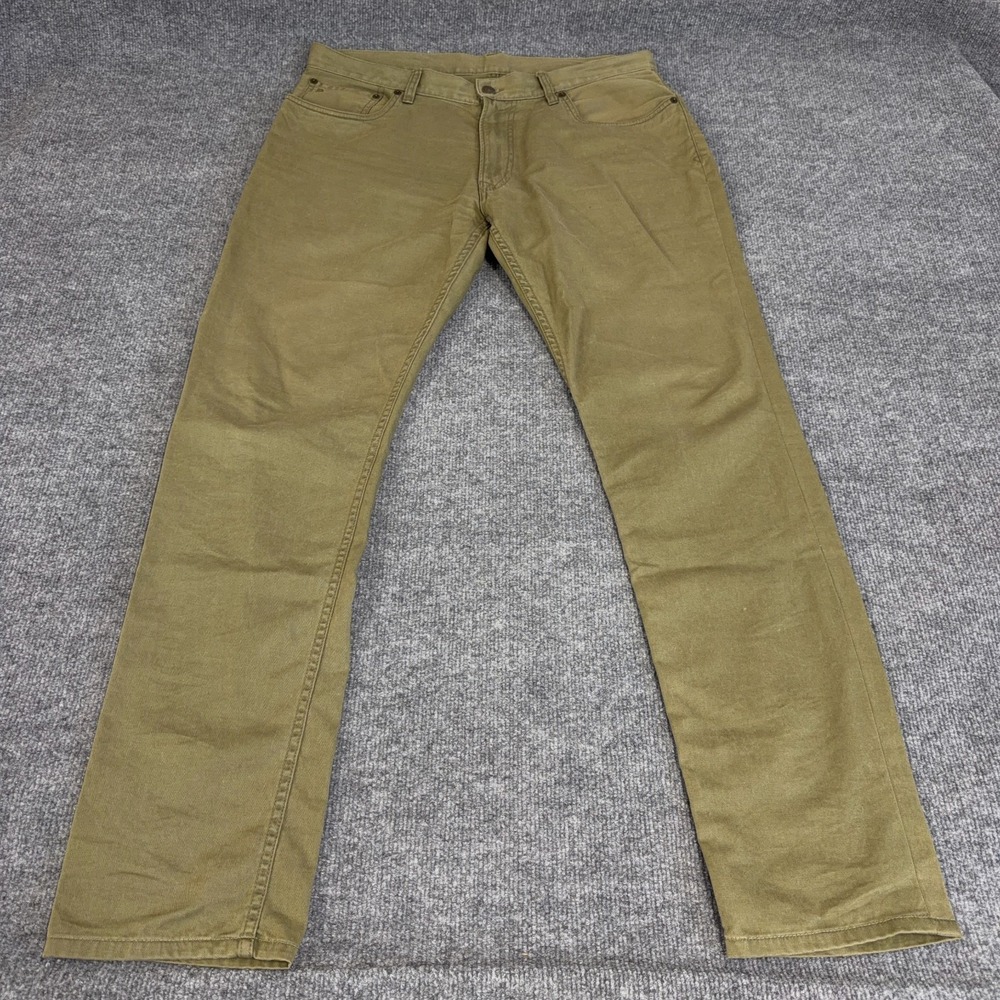 Polo Ralph Lauren Pant Men 34x32 (FIT 36) Army Green 650 Straight 5 Pocket Chino